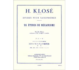 25 ETUDES DE MECCANISME - KLOSE