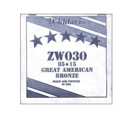 CORDA PER CHITARRA ACUSTICA FOLK  ZW 030  D' ADDARIO 85/15 GREAT AMERICAN BRONZ