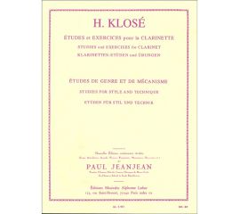 ETUDES DE GENRE ET DE MECANISME - KLOSE