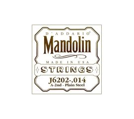 CORDA D'ADDARIO PER MANDOLINO J6202-.014  A-2nd PLAIN STEEL