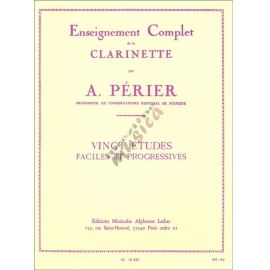 PERIER - VINGT (20) ETUDES FACILES ET PROGRESSIVES