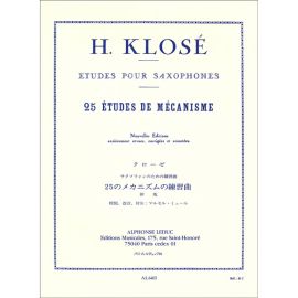 25 ETUDES DE MECCANISME - KLOSE