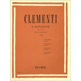 6 SONATINE OPUS 37 E 38 PER PIANOFORTE - CLEMENTI