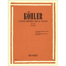 8 STUDI DIFFICILI PER IL FLAUTO OPUS 33 - KOHLER