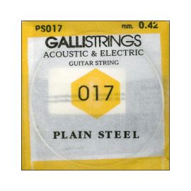 CORDA PER CHITARRA ACUSTICA ED ELETTRICA PS .017 SOL III PLAIN STEEL GALLISTRING
