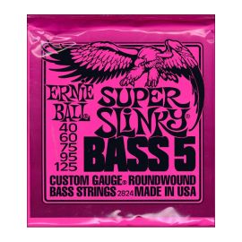 CORDIERA PER BASSO ELETTRICO 5 CORDE 2824  FR SUPER SLINKY 40-125 ERNIE BALL CUS