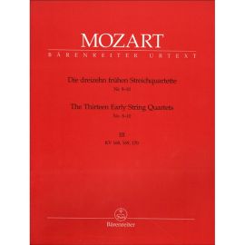 THE THIRTEEN EARLY STRING QUARTETS NUMERO 8_10 VOLUME III KV 168_169_170 - MOZAR