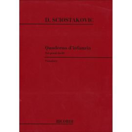 QUADERNO D'INFANZIA SEI PEZZI FACILI PER PIANOFORTE - SCIOSTAKOVIC