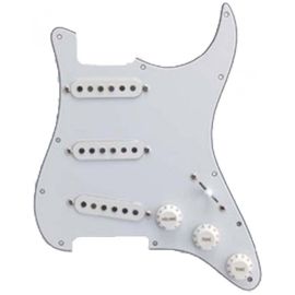 MASCHERINA BATTIPENNA BIANCA PER CHITARRA ELETTRICA CON POTENZIOMETRI E SELETTOR