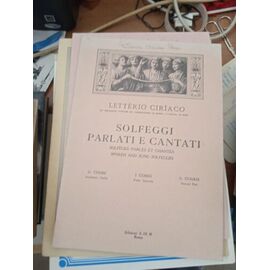 Ciriaco Solfeggi parlati e cantati I corso
