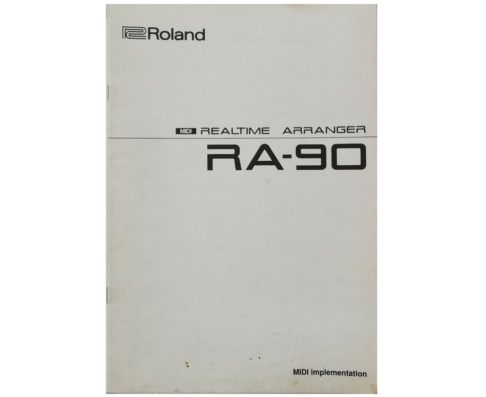Bookshelf Roland Ra90 Manuale Di Istruzioni In Inglese
